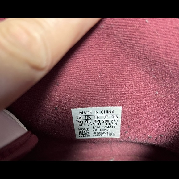 Adidas Forum Exhibit Mid Cloud White / Victory Crimson / Ambient Blush size 10 - Picture 6 of 9